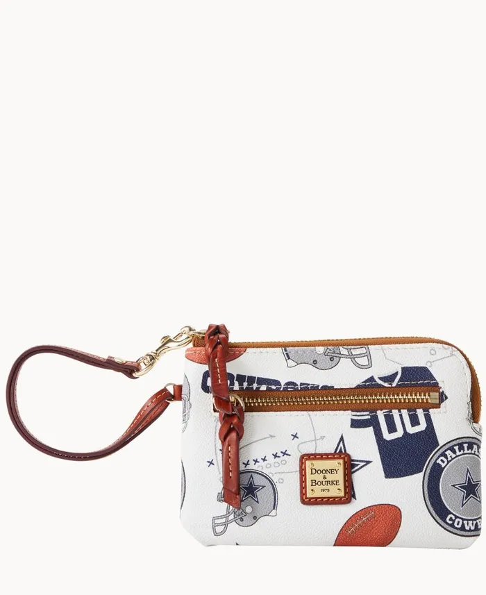 ManWoman NFL Cowboys Zip Around Wristlet Cowboys Dooney and Bourke Wallets