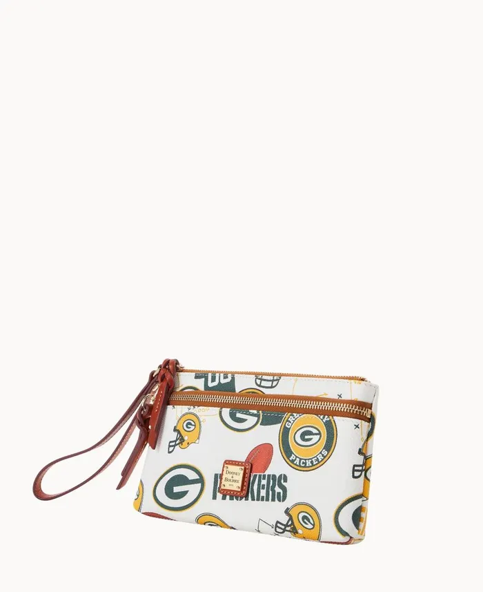 ManWoman NFL Packers Double Zip Wristlet Green Bay Packers Dooney and Bourke Wallets ManWoman NFL Packers Double Zip Wristlet Green Bay Packers Dooney and Bourke Wallets