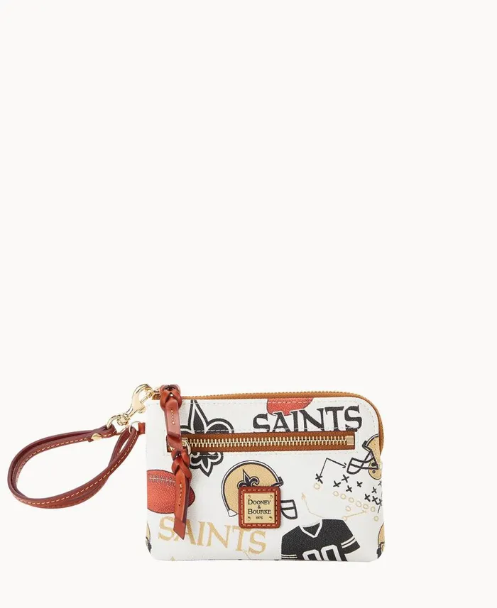 ManWoman NFL Saints Zip Around Wristlet Saints Dooney and Bourke Wallets
