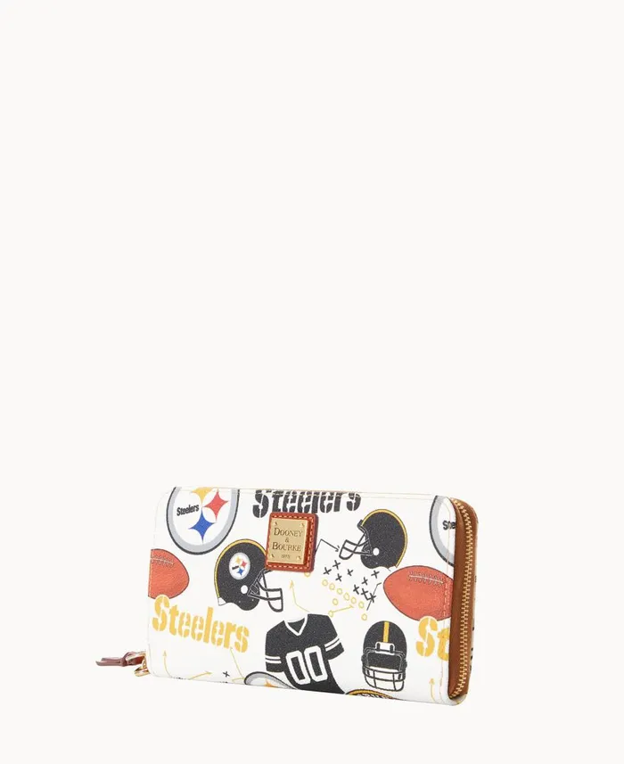 ManWoman NFL Steelers Large Zip Around Wristlet Steelers Dooney and Bourke Wallets ManWoman NFL Steelers Large Zip Around Wristlet Steelers Dooney and Bourke Wallets