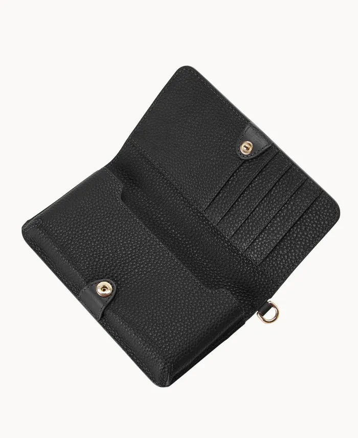 ManWoman Pebble Grain Fey Phone Wristlet Black Black Dooney and Bourke Wallets ManWoman Pebble Grain Fey Phone Wristlet Black Black Dooney and Bourke Wallets