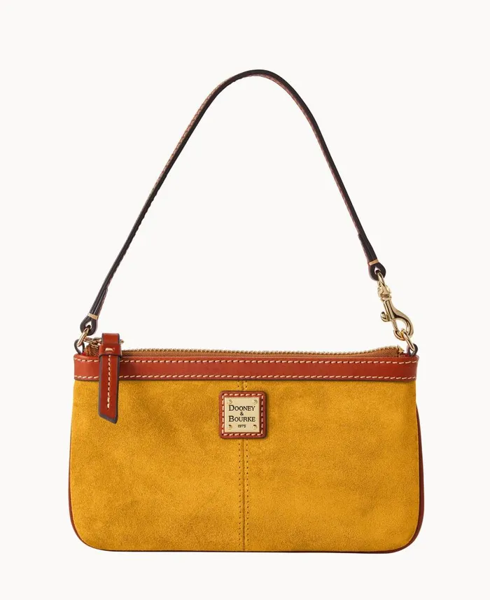 ManWoman Suede Large Slim Wristlet Chamois Dooney and Bourke Wallets