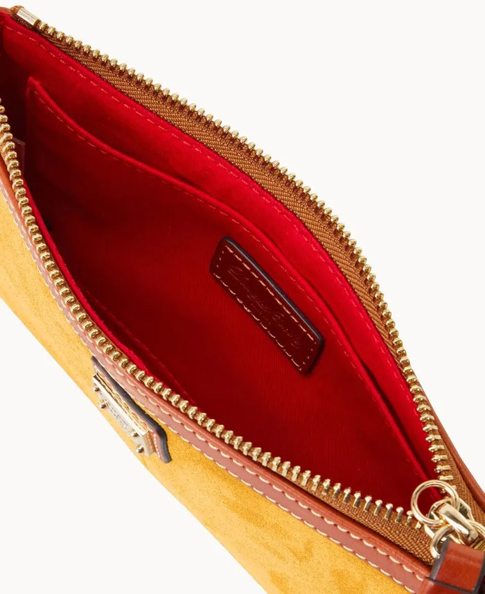 ManWoman Suede Large Slim Wristlet Chamois Dooney and Bourke Wallets ManWoman Suede Large Slim Wristlet Chamois Dooney and Bourke Wallets