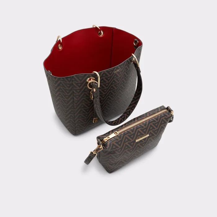Marcelinee Brown Overflow Women ALDO Tote Bags