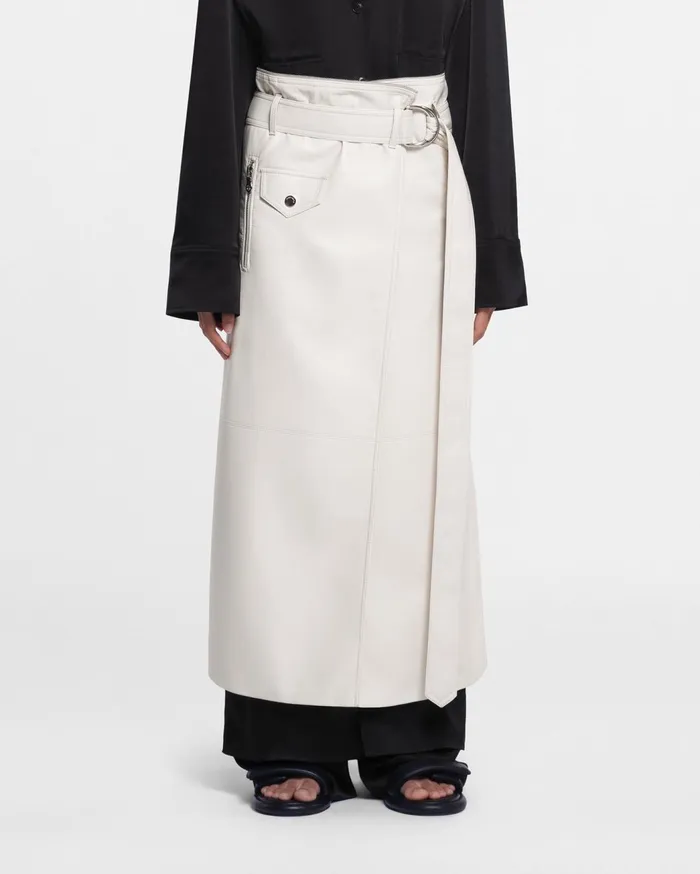 Mariella Regenerated Leather Biker Coat Crayon Women Nanushka Outerwear