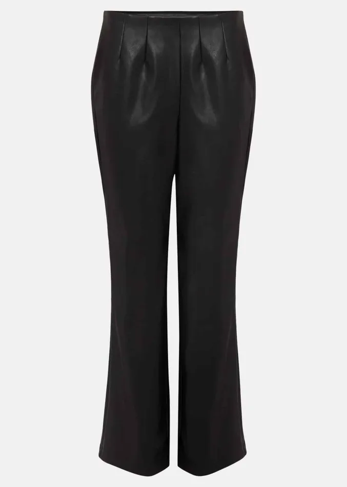 Marielle Black Faux Leather Cropped Trousers Black Women Phase Eight Trousers Marielle Black Faux Leather Cropped Trousers Black Women Phase Eight Trousers