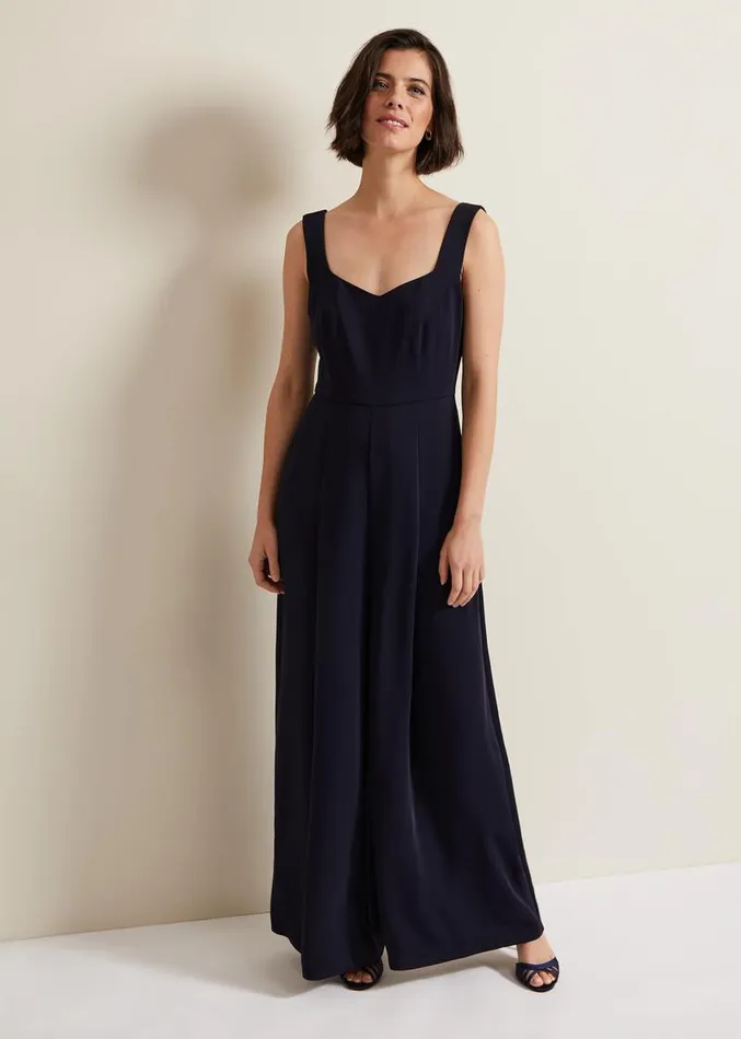 Mariposa Navy Lace Jumpsuit Navy Women Phase Eight Dresses