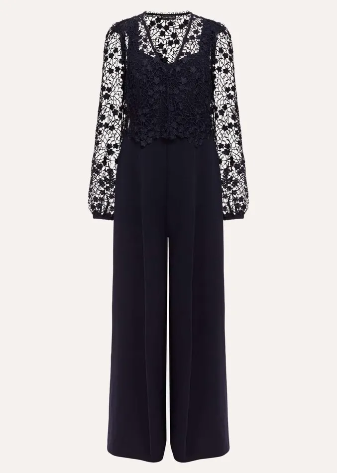 Mariposa Navy Lace Jumpsuit Navy Women Phase Eight Dresses