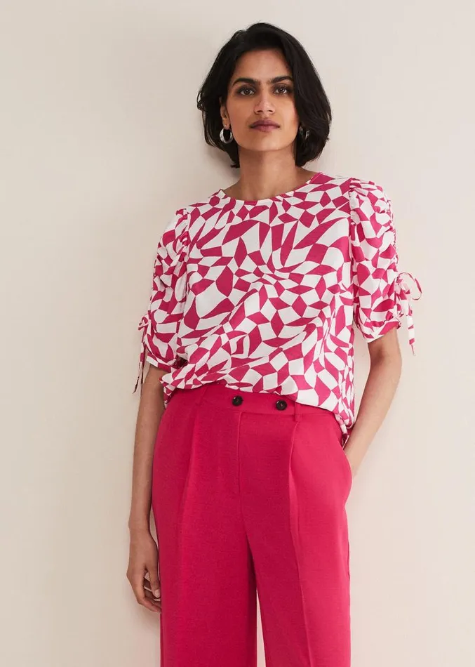 Marnie Geo Top Multicoloured Women Phase Eight Shirts and Blouses