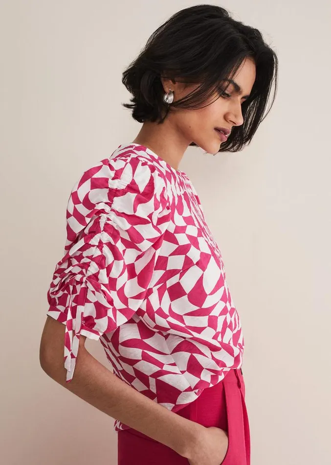 Marnie Geo Top Multicoloured Women Phase Eight Shirts and Blouses