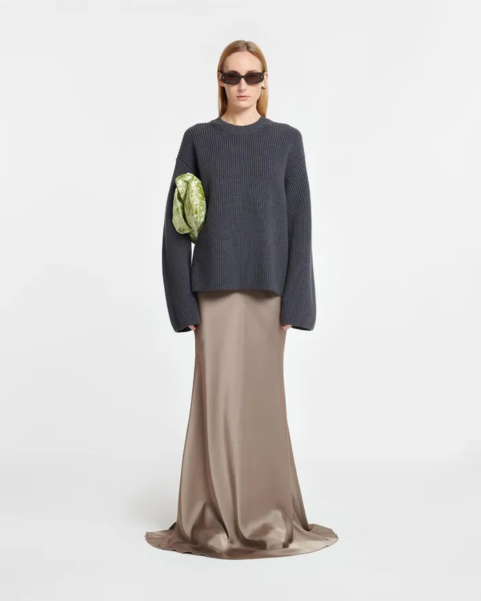 Maura CashmereBlend Sweater School Grey Women Nanushka Tops