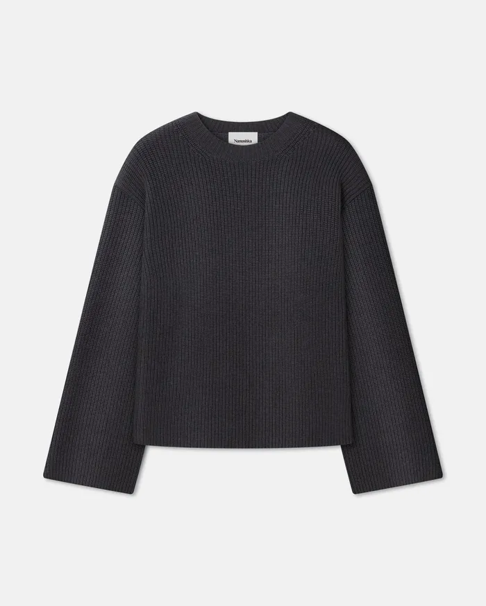 Maura CashmereBlend Sweater School Grey Women Nanushka Tops