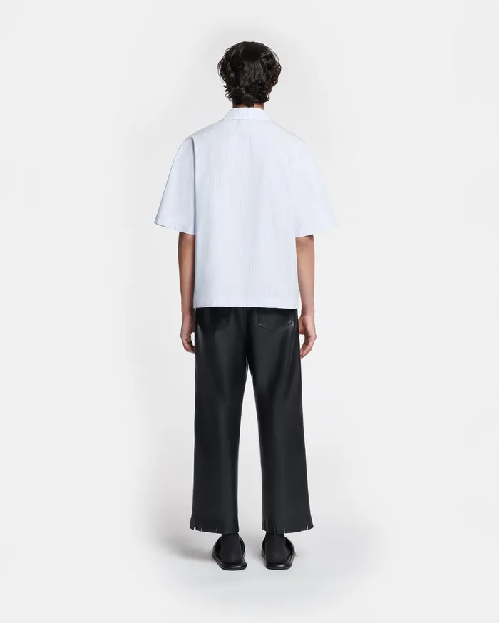 Maxton Striped Shirt BlueBeigeWhite Men Nanushka Tops