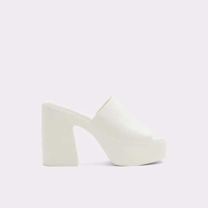Maysee White Leather Smooth Women ALDO Heels
