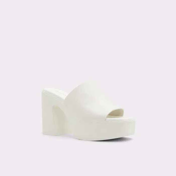 Maysee White Leather Smooth Women ALDO Heels