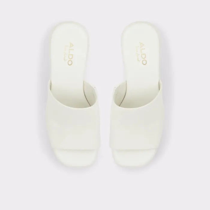 Maysee White Leather Smooth Women ALDO Heels
