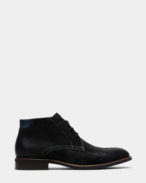 Men039s BARAN BLACK NUBUCK Black Nubuck Steve Madden Boots
