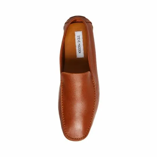 Men039s BERGAMO TAN LEATHER Tan Leather Steve Madden Loafers