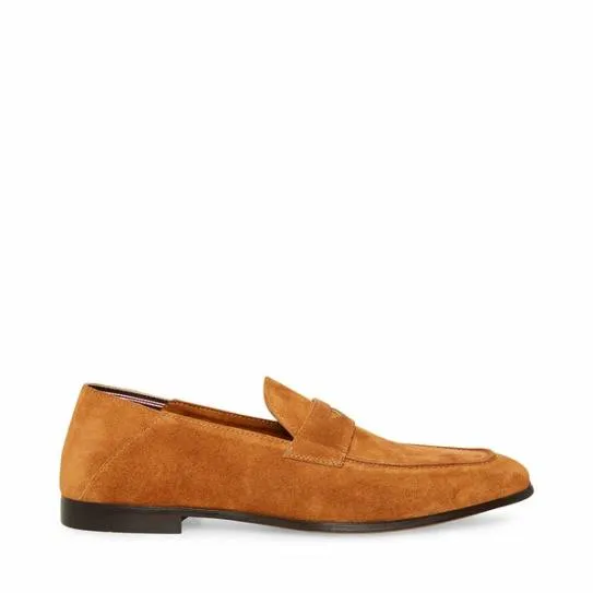 Men039s EDDYSON TAN SUEDE Tan Suede Steve Madden Loafers