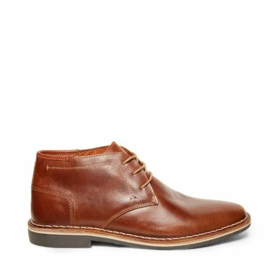 Men039s HARKEN COGNAC LEATHER Cognac Leather Steve Madden Boots