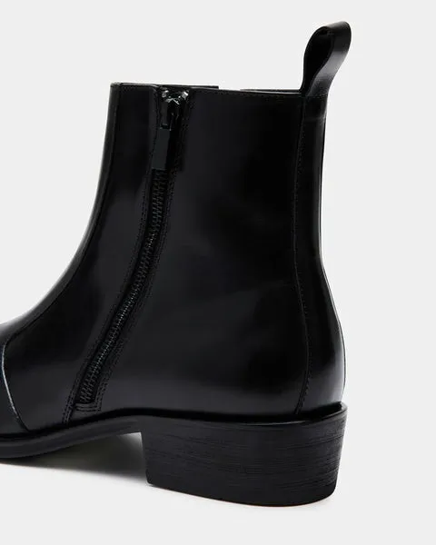 Men039s HAYNES BLACK LEATHER Black Leather Steve Madden Boots Men039s HAYNES BLACK LEATHER Black Leather Steve Madden Boots