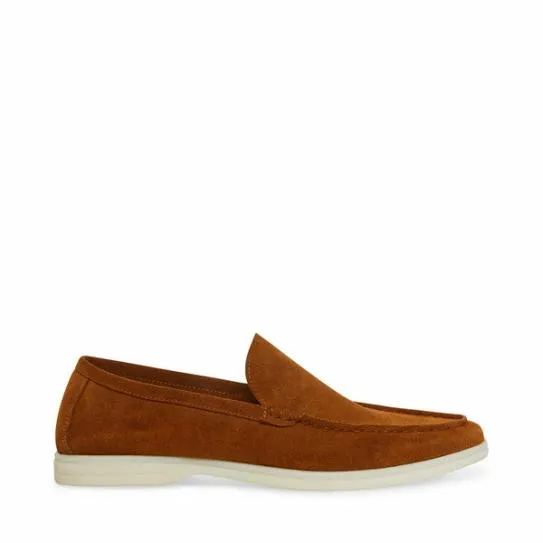 Men039s LARKEN COGNAC SUEDE Cognac Suede Steve Madden Loafers