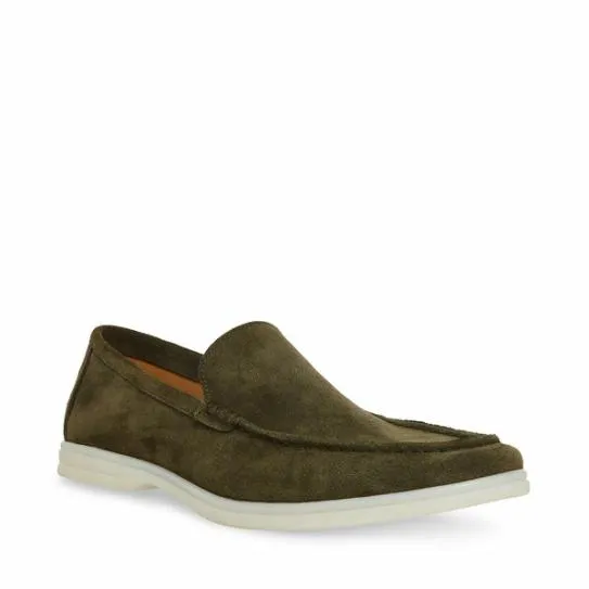 Men039s LARKEN OLIVE SUEDE Olive Suede Steve Madden Loafers Men039s LARKEN OLIVE SUEDE Olive Suede Steve Madden Loafers