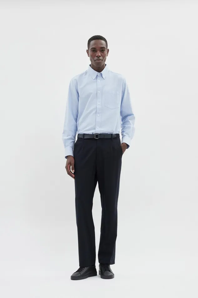 Men Aaren Cordura Tech Wool Trouser Dark Navy Norse Projects Trousers