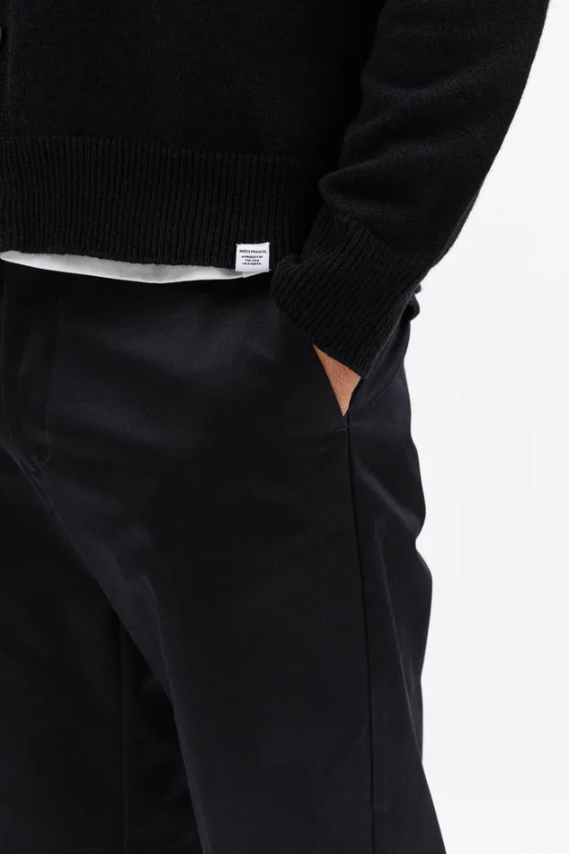 Men Andersen Gabardine Chino Black Norse Projects Trousers