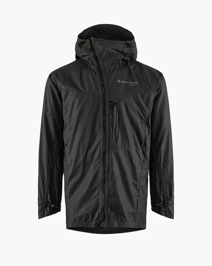 Men Ansur Windproof Parka Raven Black Klttermusen Wind Resistant Jackets