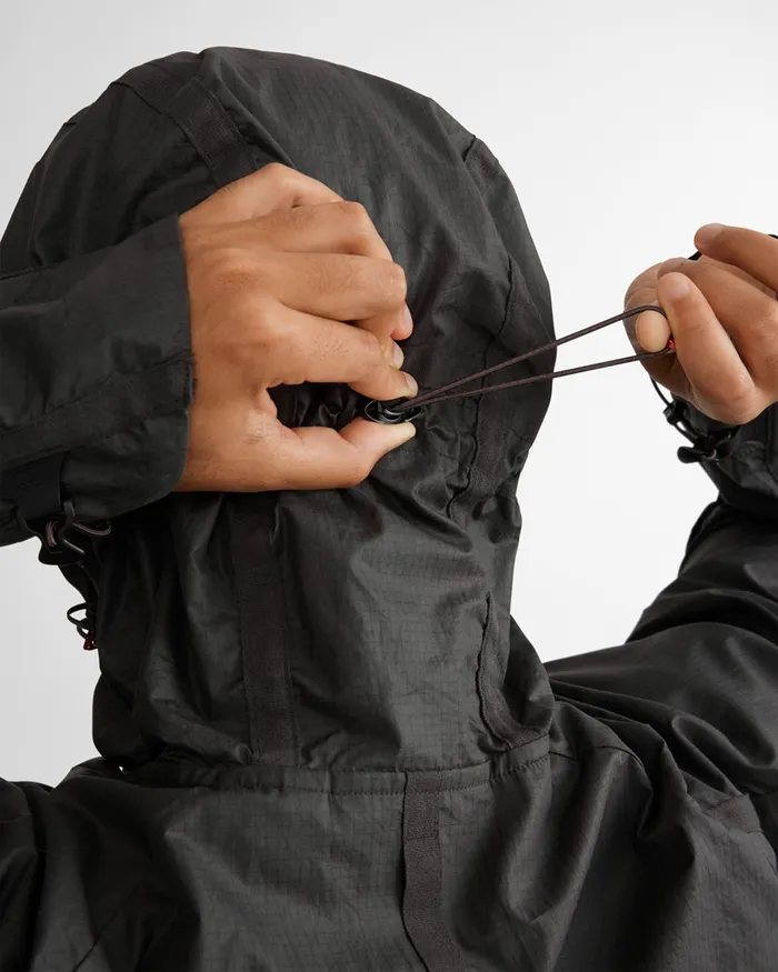 Men Ansur Windproof Parka Raven Black Klttermusen Wind Resistant Jackets