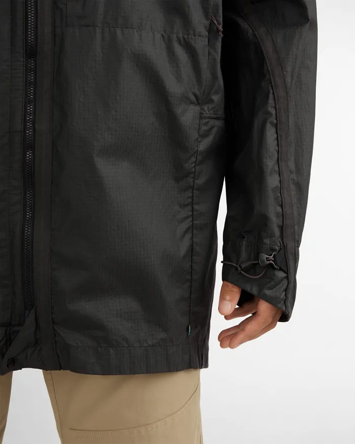 Men Ansur Windproof Parka Raven Black Klttermusen Wind Resistant Jackets
