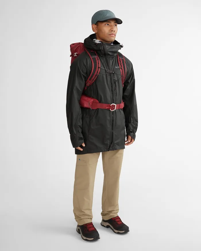 Men Ansur Windproof Parka Raven Black Klttermusen Wind Resistant Jackets