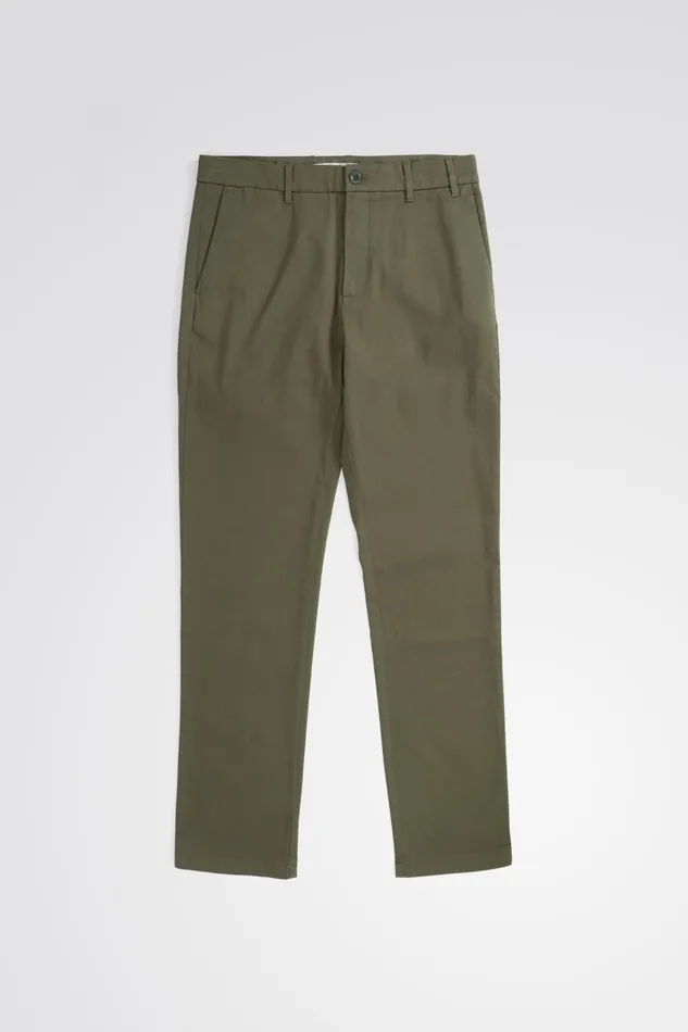 Men Aros Slim Light Stretch Chino Sediment Green Norse Projects Trousers