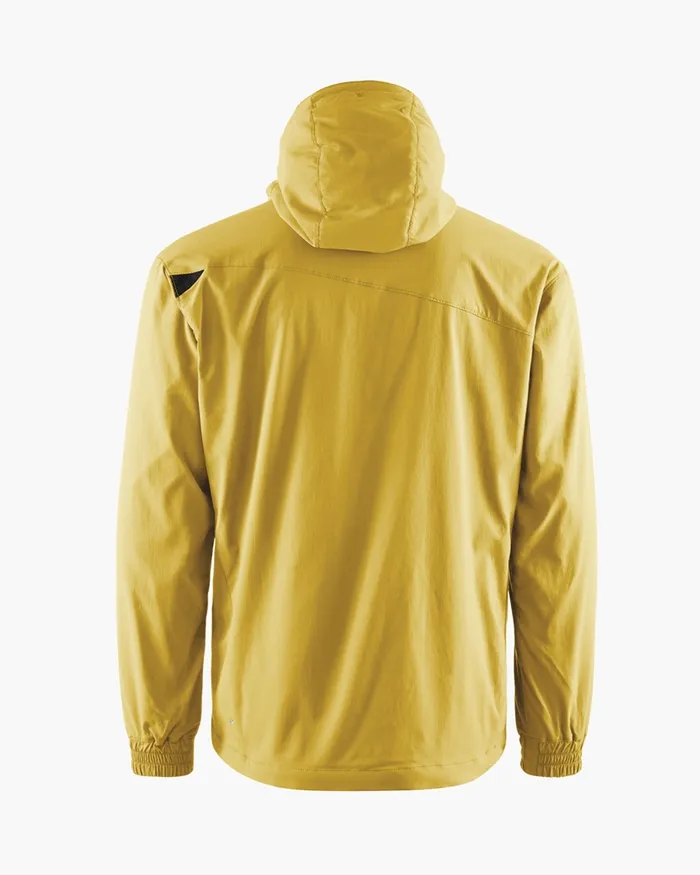 Men Bestla Zip Hood Wind Jacket Dusty Yellow Klttermusen Wind Resistant Jackets