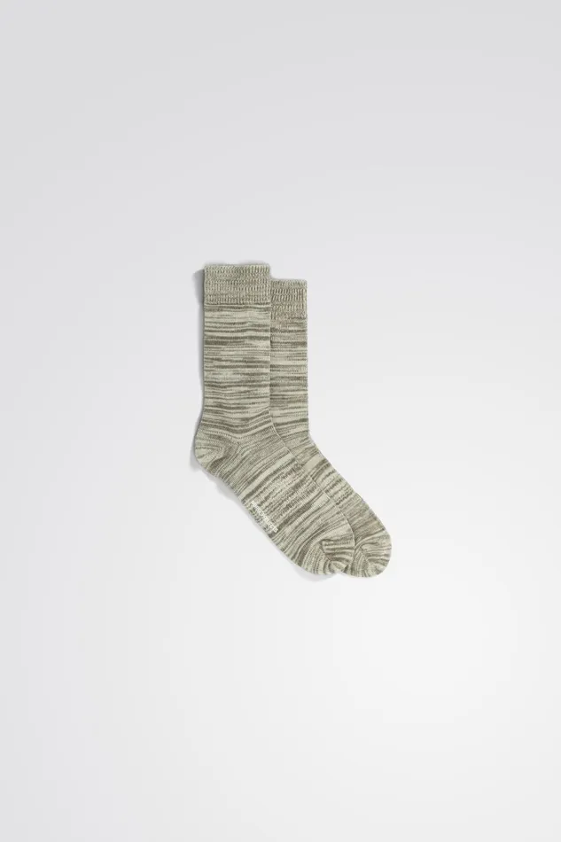 Men Bjarki Cotton Twist Sock Sediment Green Norse Projects Accessories