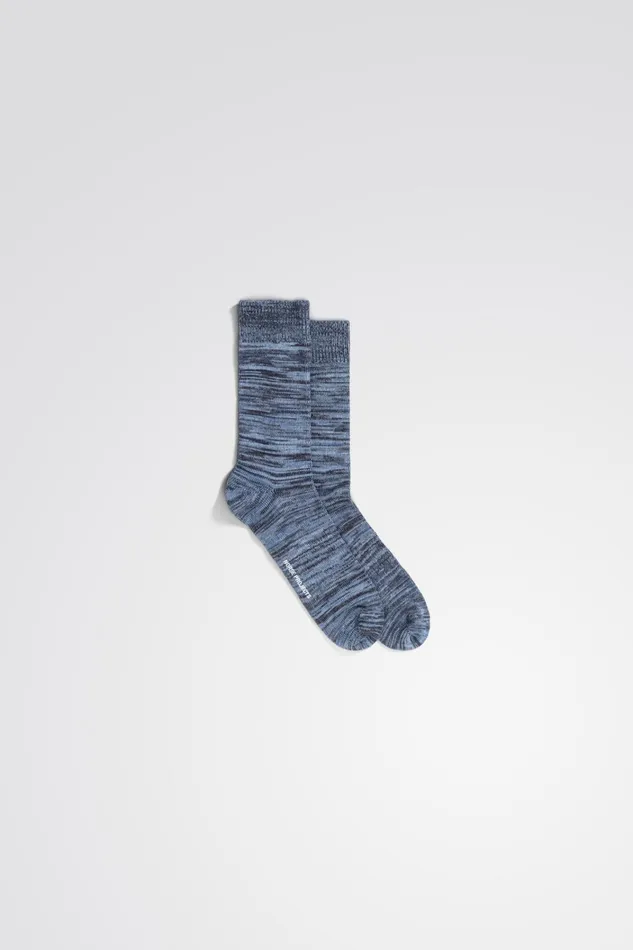 Men Bjarki Cotton Twist Sock Steel Blue Norse Projects Accessories
