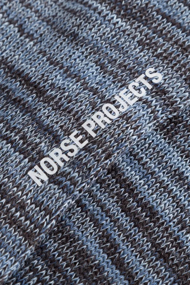 Men Bjarki Cotton Twist Sock Steel Blue Norse Projects Accessories