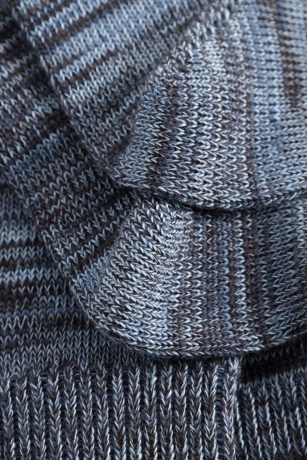 Men Bjarki Cotton Twist Sock Steel Blue Norse Projects Accessories