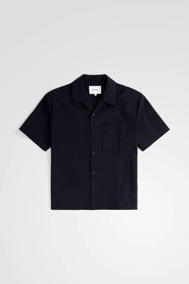 Men Carsten Travel Light Dark Navy Norse Projects Shirting