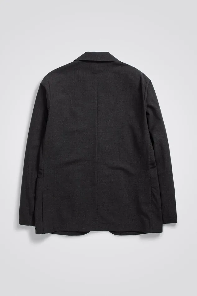 Men Emil Cordura Tech Wool Blazer Charcoal Melange Norse Projects Outerwear