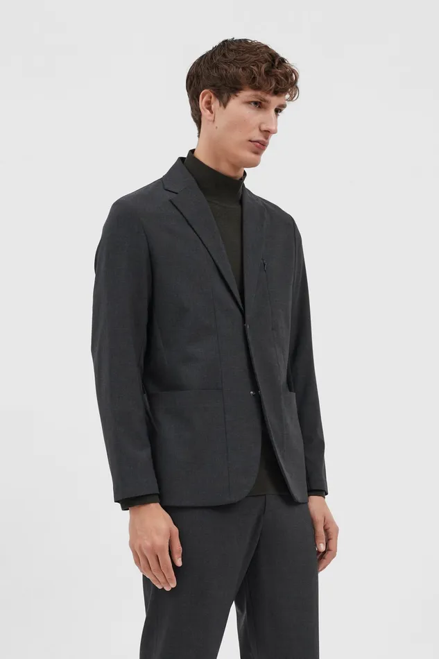 Men Emil Cordura Tech Wool Blazer Charcoal Melange Norse Projects Outerwear