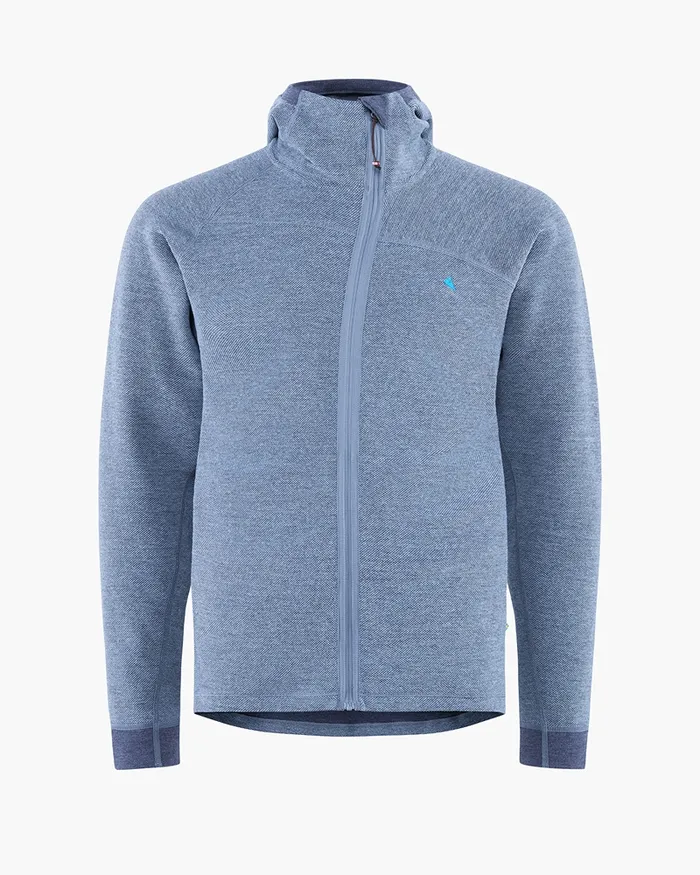 Men Hdur Hooded Zip Faded Blue Klttermusen Fleeces and Sweaters