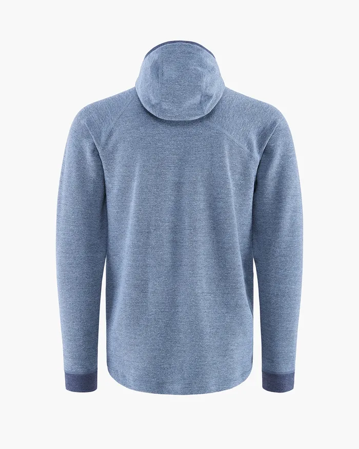 Men Hdur Hooded Zip Faded Blue Klttermusen Fleeces and Sweaters