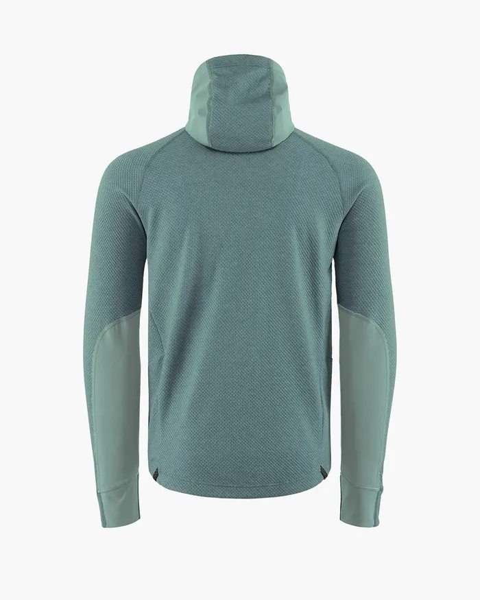 Men Hugin Hooded Norna Sweater Frost Greenjade Green Klttermusen Fleeces and Sweaters