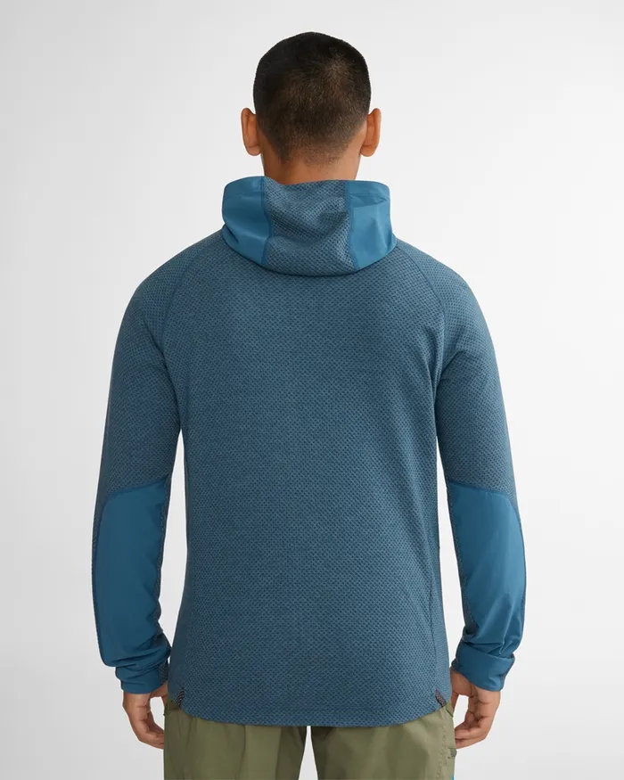 Men Hugin Hooded Norna Sweater Frost Greenjade Green Klttermusen Fleeces and Sweaters