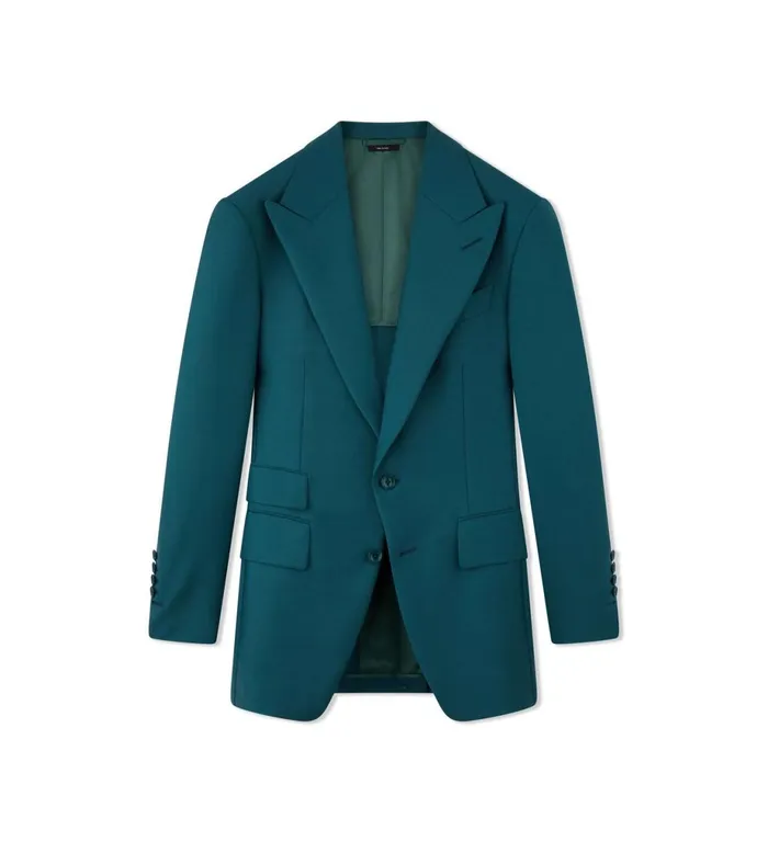 Men Jackets Tom Ford Original Mohair Atticus Jacket Forest Noise