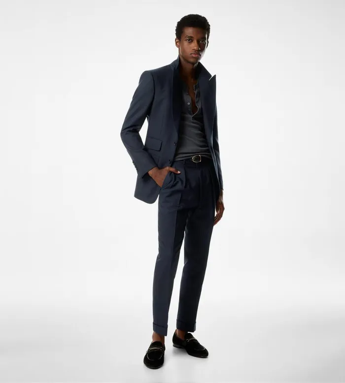 Men Jackets Tom Ford Pure Silk Atticus Jacket Navy Men Jackets Tom Ford Pure Silk Atticus Jacket Navy