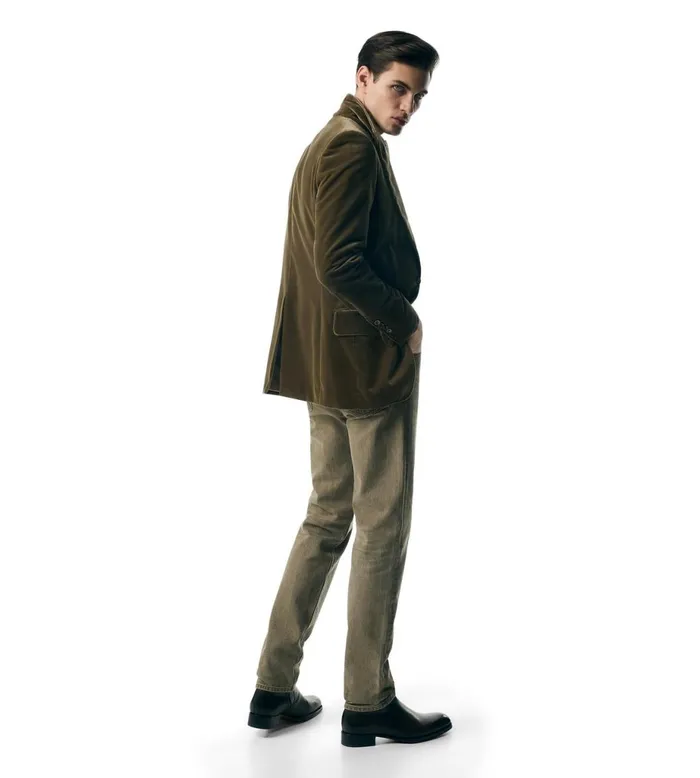 Men Jeans Tom Ford Khaki Standard Fit Denim Khaki Men Jeans Tom Ford Khaki Standard Fit Denim Khaki