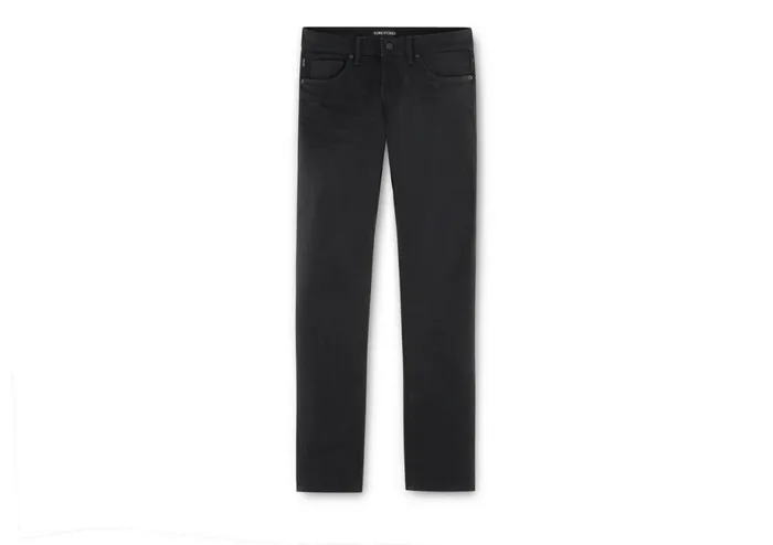 Men Jeans Tom Ford Slim Fit Selvedge Jeans Black